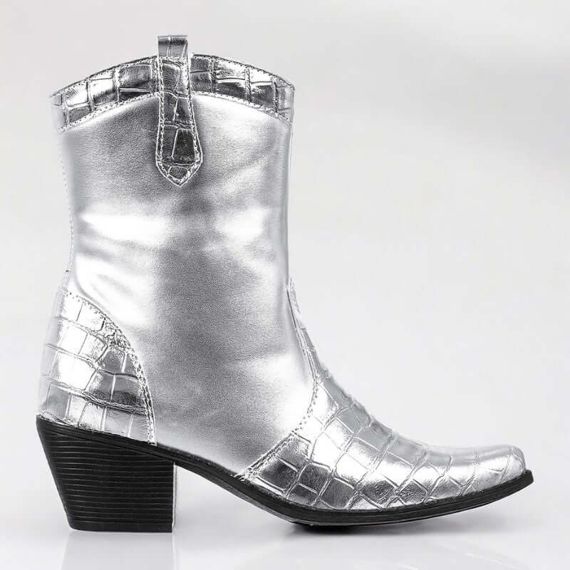 Bota Feminina Texana Prateada