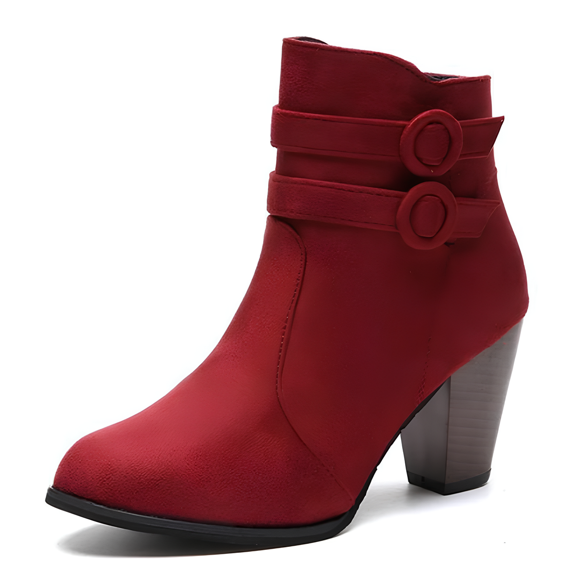 Bota Feminina Camurça Vermelho Luiza
