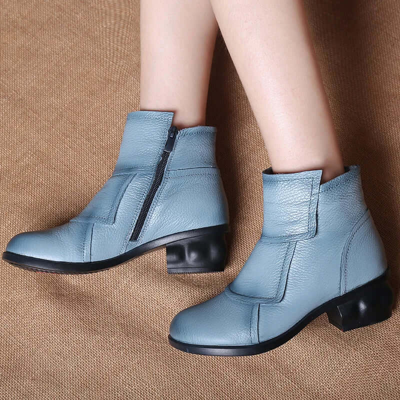 Bota Feminina de Couro Manuys