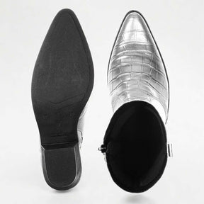 Bota Feminina Texana Prateada