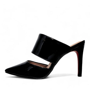 Mule Feminino Preto Salto 10cm Velvet