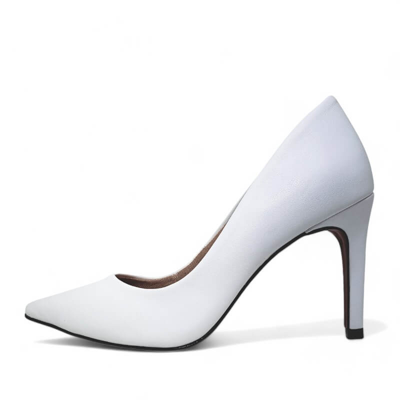 Scarpin Feminino Branco Salto 10 cm Emma - Samoroski™