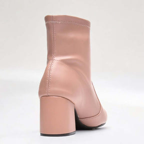 Bota Feminina Salto Grosso Marrom Bruna