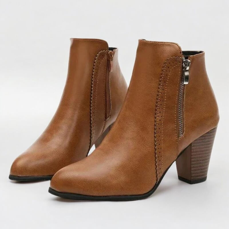 Bota Feminina Cano Curto Marrom Thaís