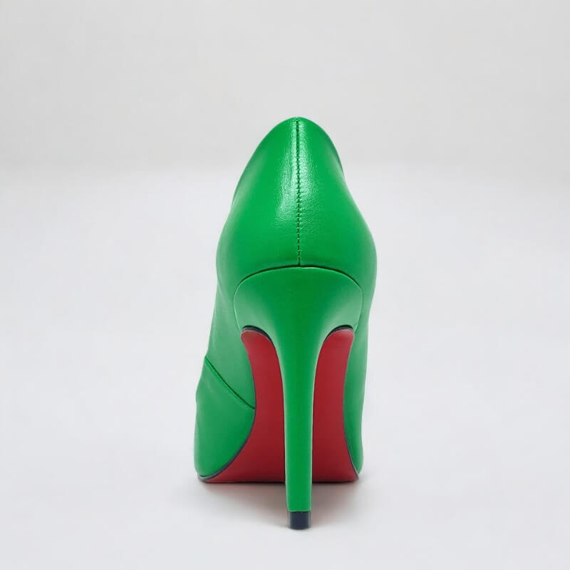 Scarpin Verde Fosco Salto Alto 10 cm Elizabeth