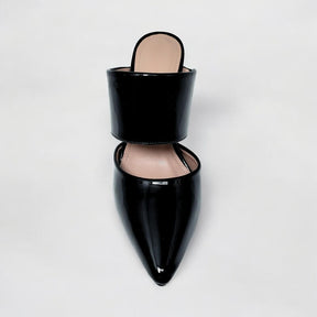 Mule Feminino Preto Salto 10cm Velvet