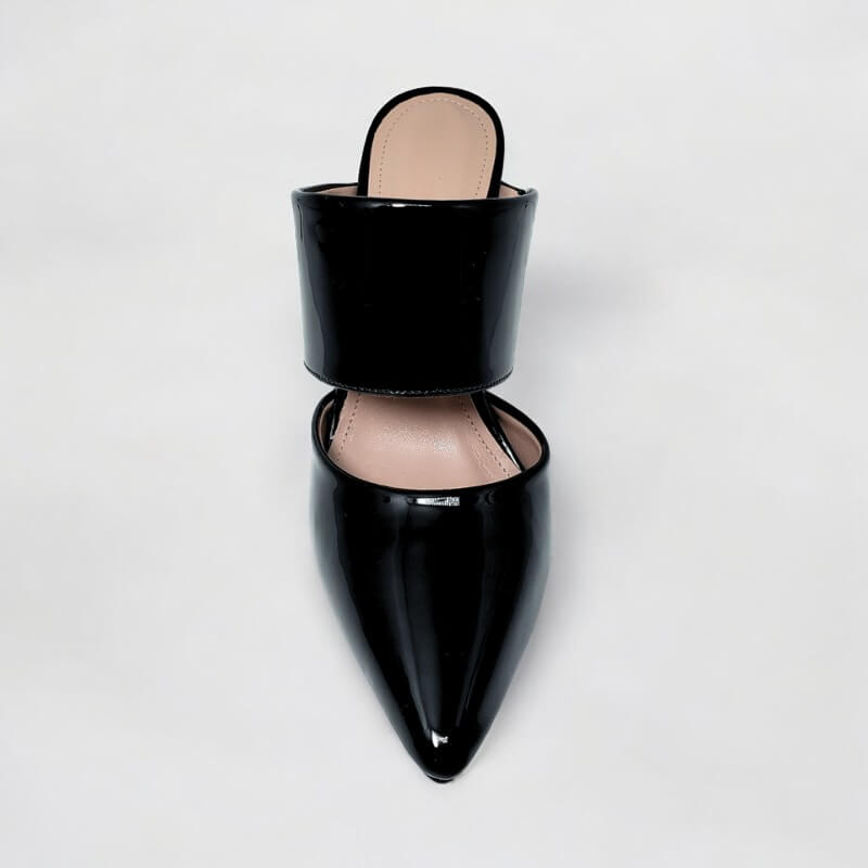 Mule Feminino Preto Salto 10cm Velvet
