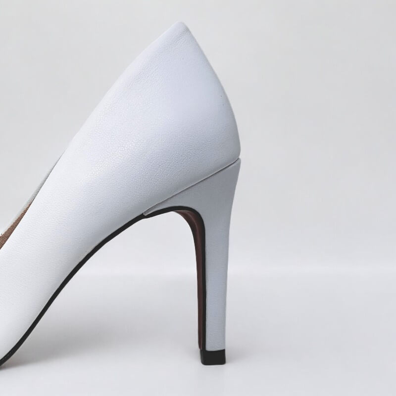 Scarpin Feminino Branco Salto 10 cm Emma - Samoroski™