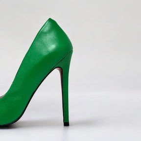Scarpin Verde Fosco Salto 12 cm Elizabeth