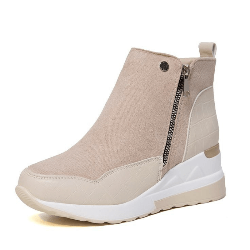 Bota Feminina Camurça Bege Cristine