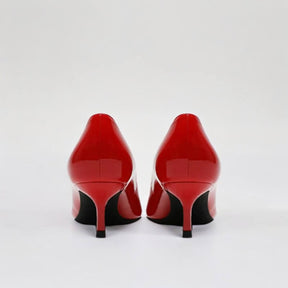 Scarpin Feminino Vermelho Brilhoso Salto 5cm
