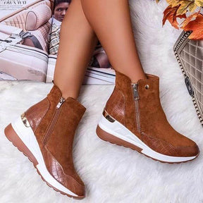 Bota Feminina Camurça Marrom Cristine