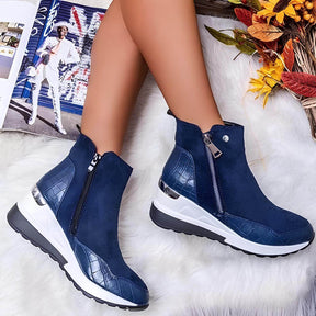 Bota Feminina Camurça Azul Cristine