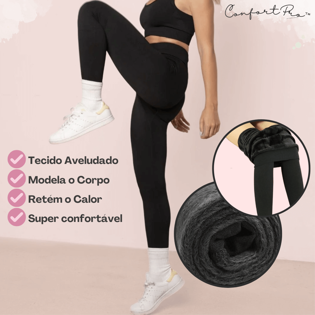 Calça Legging Térmica Forrada com Lã - ConfortPro™