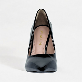 Scarpin Preto 10 cm Sola Vermelha Velvet - Samoroski™
