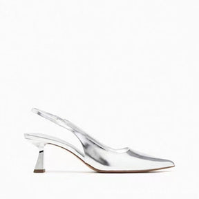 Scarpin Feminino Prateada Glow