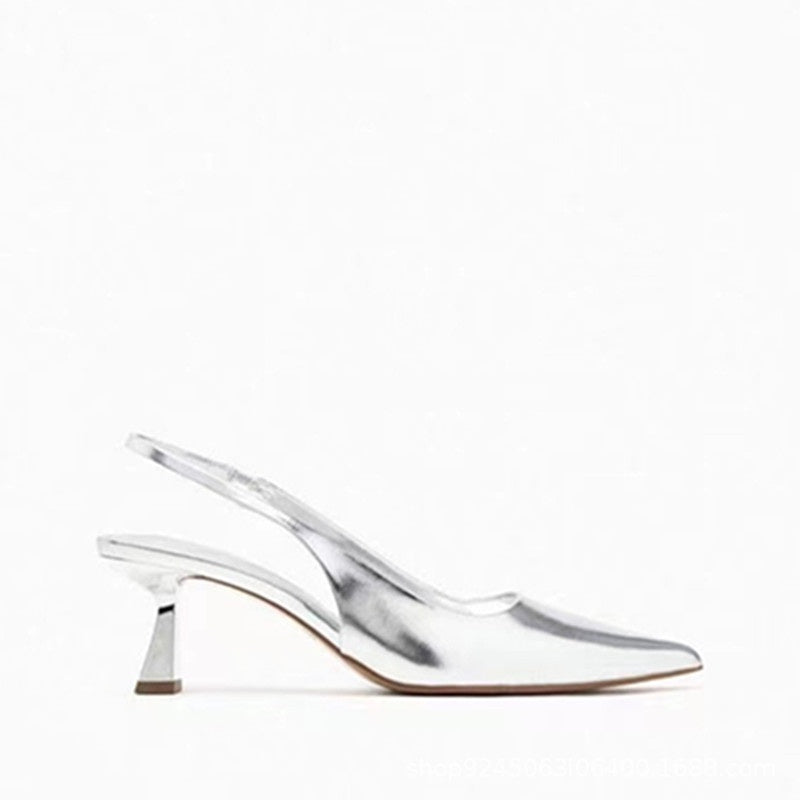 Scarpin Feminino Prateada Glow