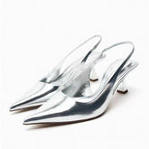 Scarpin Feminino Prateada Glow